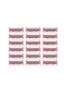 Paquete a granel de cartuchos de repuesto para rasuradora de mujer de gran capacidad, color rosa, amigable con la piel, cabezales de afeitado de deslizamiento suave para piel sensible, eliminador de vello corporal diario, rasuradora de depilación para mujer, rasuradora de afeitado - Modelo actualizado - View 5