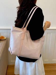 New Luxury High-End Versatile Women's Shoulder Tote Bag - Pink - View 9