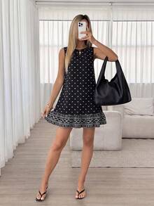 Women Plus Size Sports Dresses - Black - View 2