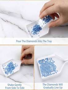 6PCS Diamond Painting Beads Sorting Tray, DIY Crafts Accessories And Tools, Multi-Functional Tray. - A - View 2