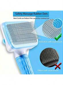 Pet Massage Comb, Pet Deshedding Grooming Brush - One-Click Easy Removal Of Loose Undercoat Fur For Cats And Dogs - View 5