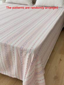 1 pieza Sábana de estilo bohemio 100% poliéster, textura de crepé de burbujas, patrón en relieve arrugado, unicolor ligero, cómoda y transpirable para decoración de dormitorio - Multicolor - Ver 7