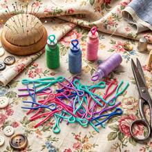 100pcs Sewing Machine Spool Clips, Mixed Colors, Sewing Spool Holders, Sewing Machine Organizer, Embroidery & Patchwork Accessories - 100PCS - View 8
