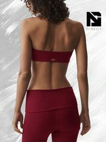ALO Softsculpt Feel The Heat Halter Bra - Summer Romance Red - View 2