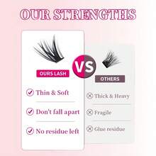 Lash Group Set, 640 Lash Extensions For Elongation, 10-17mm Individual Lashes, D-Shaped, Fluffy, Wispy False Lashes, DIY Kit - View 9