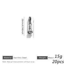 20 Buah Peniti Bros Pengaman Stainless Steel dengan Lubang, Tahan Pudar, Aksesoris Perhiasan DIY - Dasar bros - View 14