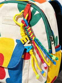 Colgante de llavero personalizado, colgante de nombre/inicial personalizado, llavero personalizado, nombre/texto personalizable, adecuado para parejas, amigos y familia, colgante multifuncional para bolsos bandolera, bolsos de hombro, bolsos de mano y equipaje - Multicolor - Ver 3