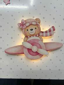 Pink Aviator Teddy Bear Decorative Kit - 粉紅色泰迪熊 - 查看 2