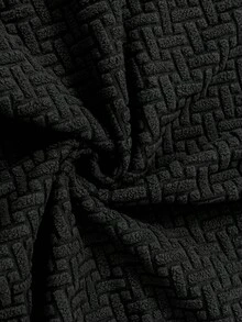1pc Abstract Pattern Non-Slip Chair Cover, Soft Plaid Dining Chair Cover, High Elasticity Office Home Chair Cover, Beautiful And Soft, Replaceable Old Seat Surface, Protect Chair - Black - View 6