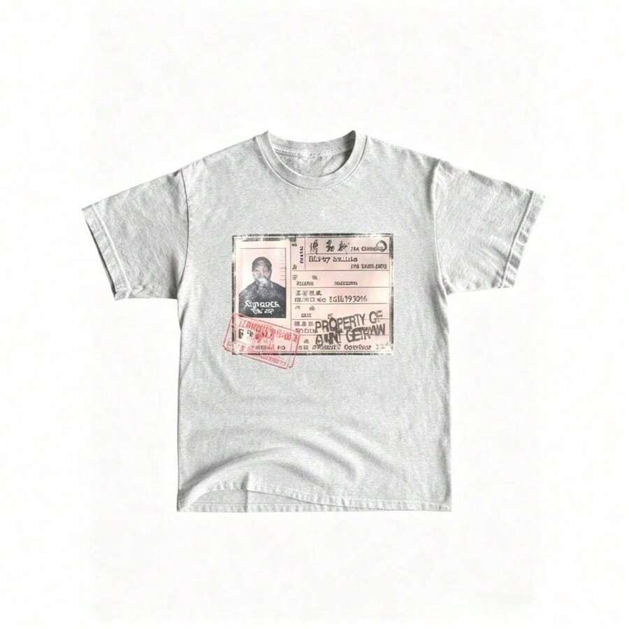 Vintage Surf Style T-Shirt From The 90s, Unisex Round Neck Model (180 G) For Men And Women; Casual Cotton T-Shirt With Graphic Print And Short Sleeves. - 軍綠色 - 查看 1