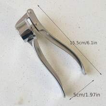 1pc Aluminum Alloy Handheld Garlic Presser Kitchen Tool, - A - View 4