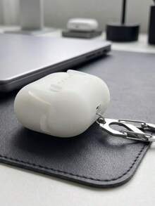 1個小眾螢光牙齒造型耳機保護殼，適用 Apple Pro 第2代，Apple 無線藍牙耳機保護殼 1/2/3/4 代，防摔殼，趣味搞怪耳機盒（不含耳機） - 白色 - 查看 4
