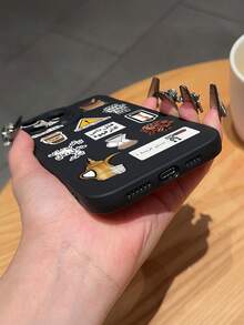 1pc Hot-Selling Coffee Pattern, Waterproof, Durable, Dust-Proof, Fashionable Minimalist, Camera-Highlighted Protection, Black Matte Texture Full Coverage Protective Phone Case, Compatible With Iphone 17/16/15/14/13/12/11/7/8/XR/XS/Plus/Pro/Promax And Galaxy S/A Series, Perfect Gift For Friends, Family, Girlfriend, Boyfriend, Holiday Gift - Black - View 6