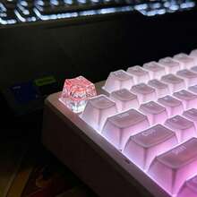 32件透明樹脂高透明度百萬星花機械鍵盤鍵帽，專為女孩設計的鍵盤貼紙、打字貼紙，3D美甲配件自黏式女性辦公鍵帽，耐損長指甲打字工具透明樹脂鍵帽辦公用品、辦公配件，送給朋友的最佳禮物選擇，標記裝飾，藍牙鍵盤開關蓋，靜電鍵盤鑰匙圈 - 鍵帽 - 查看 3