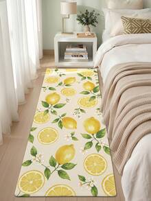 1 pieza Alfombra larga de limón, adecuada para baño, cocina, exterior, pasillo, dormitorio, sala de estar, lavable a máquina fácil de limpiar, alfombra de entrada antideslizante, accesorio decorativo de alfombra para dormitorio - Multicolor - Ver 7
