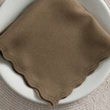 Fabric Napkin Set Of 10 Oxford Laser Finish - Olive Green - View 2