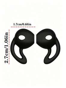 3/1Pair Soft Silicone Anti-Drop Ear Hooks For AirPods, In-Ear Earbud Tips, Non-Slip Sports Ear Covers, Sweatproof For Running Gym, Light Comfy Fit, Easy Install, Reusable Soft Caps, No Ear Soreness, Secure Anti-Fall Silicone Earphone Sports Gear - View 4