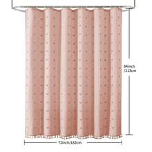 1 buah Tirai Mandi Pom Pom Berbulu, Desain Bunga 3D Minimalis, Tirai Mandi Kamar Mandi Tahan Air dari Poliester untuk Penggunaan di Rumah - Watermelon Pink - View 10