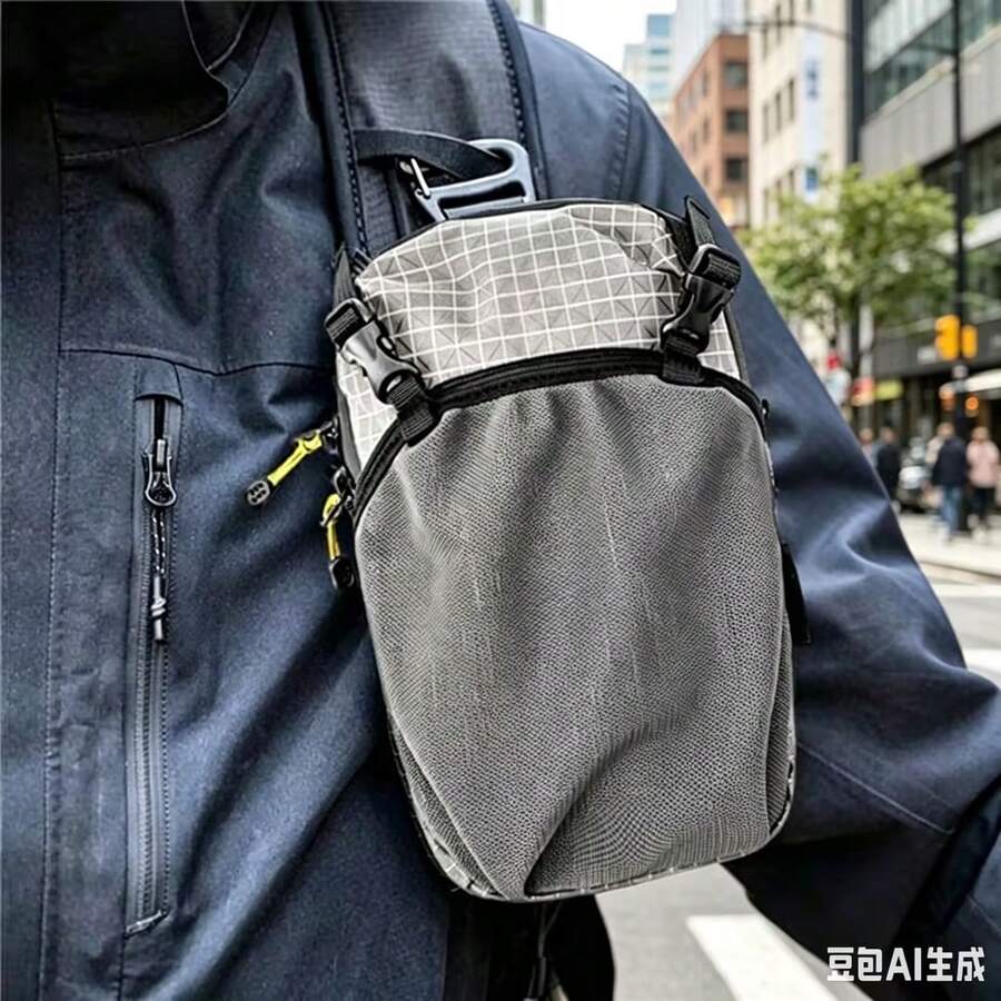 Tas Penyimpanan Gantung Tali Bahu Luar Ruangan, Tas Pinggang Olahraga Hiking yang Dapat Diperluas, Kantong Aksesori Multifungsi untuk Ponsel & Botol Air, Untuk Berkemah - MultiWarna - View 1