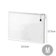 1/3pcs A4 A5 A6 Transparent Mesh Zipper File Bags, Waterproof Document Pouches, School Office Supplies Pencil Case Storage Bags, Back To School Stationery Organizer Gift Set - White - View 10