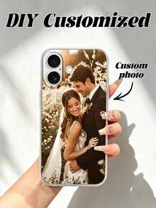 1pc Customized Photo TPU 1.0 Transparent Phone Case Compatible With 15 Pro Max/Compatible With 16 Pro Max/Compatible With 17 Air/Compatible With 17 Pro Max, S24U/A36/A17, And Other Models, Personalized Gift - Clear - View 2