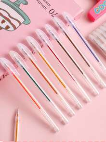 24/12 piezas Bolígrafos de purpurina metálica, bolígrafos de gel de purpurina de arena movediza, bolígrafos fluorescentes, adecuados para pintar, dibujar, hacer scrapbooking, bullet journaling, disponibles en paquetes de 1 pieza/24 piezas/36 piezas/60 piezas, regalo perfecto para cumpleaños, Navidad, Día de San Valentín, Año Nuevo, Pascua - A - Ver 8