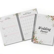 Wedding Planning Checklist & Budget Planner - A5 Size, White Spiral Bound Notebook, Decorated With Floral Pattern, Contains 86 Pages Of Lined Paper, Divided Into 6 Sections (Guest List, Vendors, Decor, Attire) - Universal Wedding Planning Template For Couples, Wedding Supplies, School Supplies, Back To School Season - A - View 9