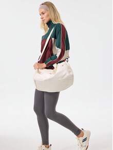 Women's College Style Colorblock Sports Jacket, Fashionable Stand Collar, Suitable For Sports, Fitness, Cycling, Hiking, Commuting, Versatile Styling - Multicolor - View 6
