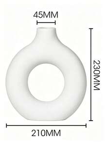 1 Piece Donut Ins Vase Flower Arrangement Decoration Ornament Donut Vase Handmade Minimalist Bohemian Style Modern Home Decoration Wedding Table Party Living Room Office Bedroom Decoration Ornament - Multicolor - View 5