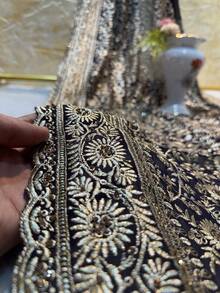 Georgette Party Wear Saree With Ready Blouse, Cultural Wear For Women - Multicolor - View 6