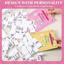 4pcs Mahjong Rules Quick Reference Cards, Mahjong Beginner Fast Reference Guide Cards - C - View 4