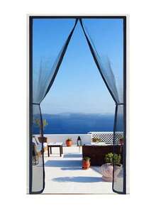 2026 New Style, 1pc, Magnetic Screen Door No-Drill Self-Adhesive Magnet, Home Mosquito Net Curtain Fine Mesh, High-Quality Durable Mesh, Magic Adhesive, Strong Adhesion, Not Easy To Fall Off, Washable, Summer Thin Mesh, Suitable For Multiple Locations Magnetic Door Mosquito Net Screen Black Insect Curtain Fly Insect Auto Closing Invisible Mesh For Kitchen Indoor Living Room - Magnetic Screen Door - Black - View 6