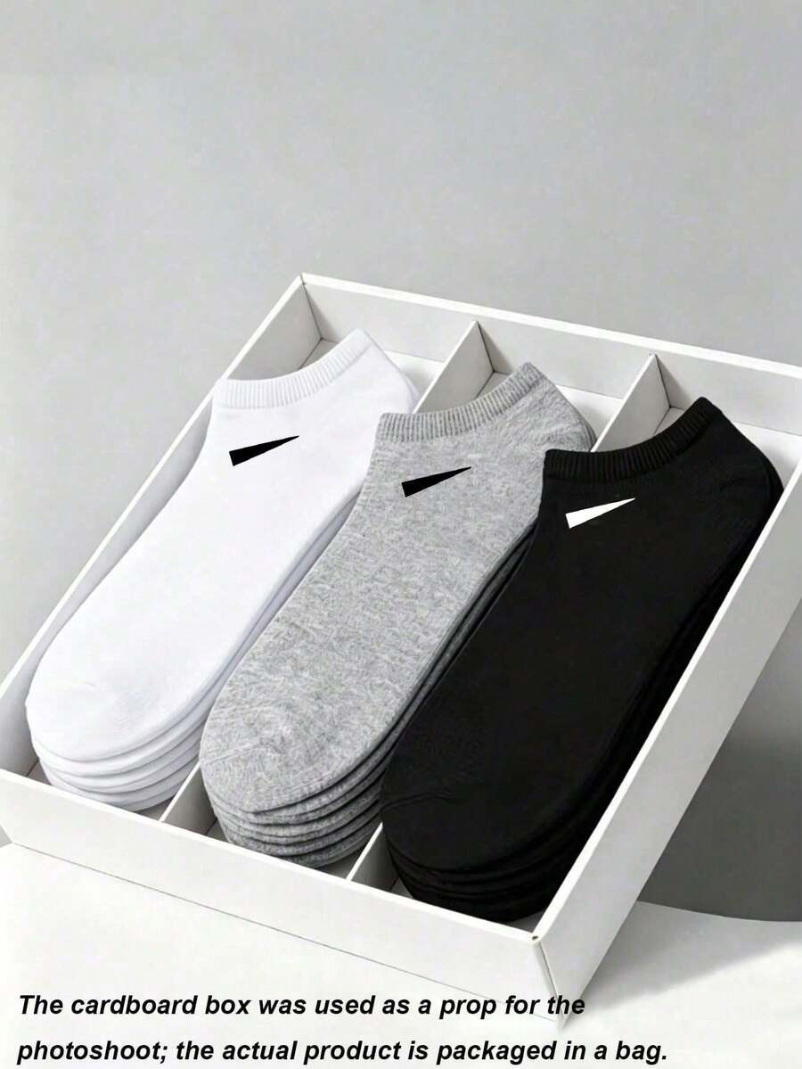 30 Pairs Unisex Solid Color Boat Socks, Couple Socks, Casual Comfortable Breathable Invisible Socks, Versatile For Daily Wear, Suitable For All Seasons, Available In 1 Pair/15 Pairs/30 Pairs - Multicolor - View 1