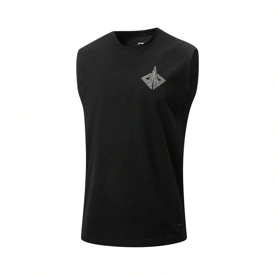 LI-NING Men's Jimmy Butler Quick-Dry Ice-Cool Basketball Tank Top Loose Cut for Outdoor Fitness AVSW009 - 黑色 - 查看 1