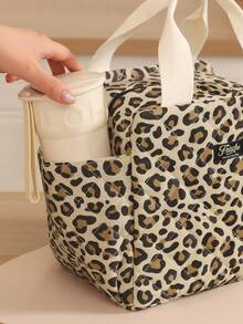 Large Capacity Insulated Lunch Bag, 9.5L Portable Cute Bento Bag, Dual Pocket Design, Heart-Shaped Quilted Bow Print, Waterproof Insulated Lunch Box Bag, Suitable For Women, Students, Teachers, Office Workers, Picnic, Work, Office, Travel, Camping, Back To School Essential Cooler Bag - Multicolor - View 12