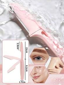 Foldable , Portable Facial Hair Removal Shaver, Eyebrow Trimmer With Precision Blade, Women's Facial Hair Removal Tool, Multi-Color Disposable/Reusable Eyebrow Shaping Razor, Gentle Exfoliating Eyebrow Shaping Facial Grooming Razor - Multicolor - View 8