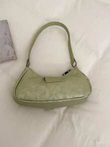 Bolso de motocicleta vintage punk con remaches para mujer, bolso de un hombro bajo el brazo para el trabajo y el transporte - Verde - Ver 9
