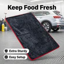 Khăn lau xe siêu sợi microfiber XXL cỡ cực lớn với thiết kế vòng xoắn - Công nghệ làm dày siêu thấm hút phù hợp cho ô tô, xe tải, thuyền - Khăn lau chi tiết màu đỏ & xám, vẻ ngoài chuyên nghiệp | Chất liệu thấm hút cao - khăn lau xe - Xem 2