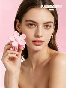 FURDANXINYI 7Pcs/Set All-In-One Skincare & Makeup Set, Includes SPA Headband, Wristbands, Facial Cleansing Brush, Makeup Sponge And Flower Hair Clips, Cute Colorful Makeup Accessories Gift Set, Suitable For Women And Girls - Multicolor - View 9