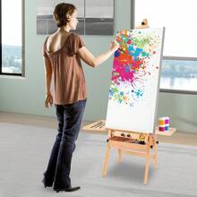 YUNRUX Adjustable Painting Stand, Wooden Stand For Painting, Painting Stand With Storage Compartment - 1PC - View 11