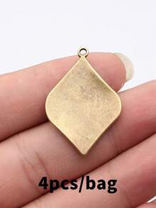 4pcs 35x25mm Twisted Leaf-Shaped Charms Pendant For DIY Jewelry Making Necklace Keychain Phone Chain Bracelet Making Accessories Handmade Craft - Twisted Leaves - View 16