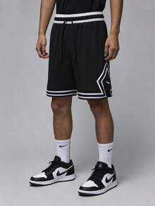 Nike Jordan Dri-FIT Diamond 男士籃球短褲時尚舒適百搭速乾透氣五分休閒短褲黑色 - 黑色 - 查看 1