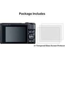 3 Packs 9H Tempered Glass Screen Protector For Digital Cameras, HD Clear Anti-Scratch Anti-Fingerprint Protective Film, Compatible With EOS R50/R5 II/R6 II/R7/R8/R10 & PowerShot G7X Mark Ll/G7X3 Series - View 2