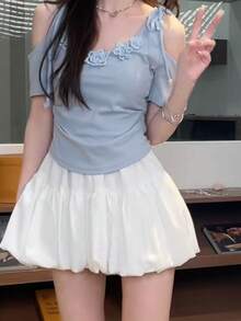 Women Tops - Blue - View 6