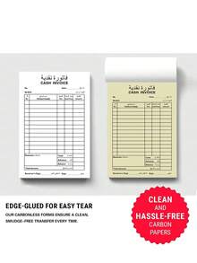 1Pack Carbon Copy Order Book, Duplicate Receipt Ledger With 100 Pages Each, Quick Reprint Delivery Note Book For Small Shops Hardware Stores, Customer Copy Business Account Book Multipurpose Record Notebook School Supplies - A - View 2