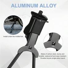 1pc Aluminum Alloy Bicycle Kickstand Double Support Bracket, Mountain Bike Telescopic Frame Outdoor Cycling Maintenance Stand - Multicolor - View 7