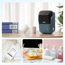 Niimbot B1 Label Printer, 2-Inch Large Waterproof Labels, Suitable For Office/Commercial/Enterprise/Home, Price Labels, Gray/Blue/Bright Blue Printer - Multicolor - View 8