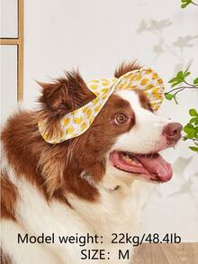 Cute Little Yellow Duck Windproof Sun Hat, Ear-Exposed Design, Anti-Fall, Adjustable Sun Protection, Suitable For Small Pets To Wear Outdoors All Year Round - Yellow - View 3
