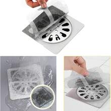 Disposable Hair Catchers For Shower Mesh Shower Drain Covers Floor Sink Strainer Filter Mesh Stickers Bathroom Accessories - View 9