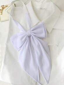 School Student Women's Solid Color Bow Uniform Collocation Fishtail Pink Big Bow JK Elegant - Multicolor - View 11